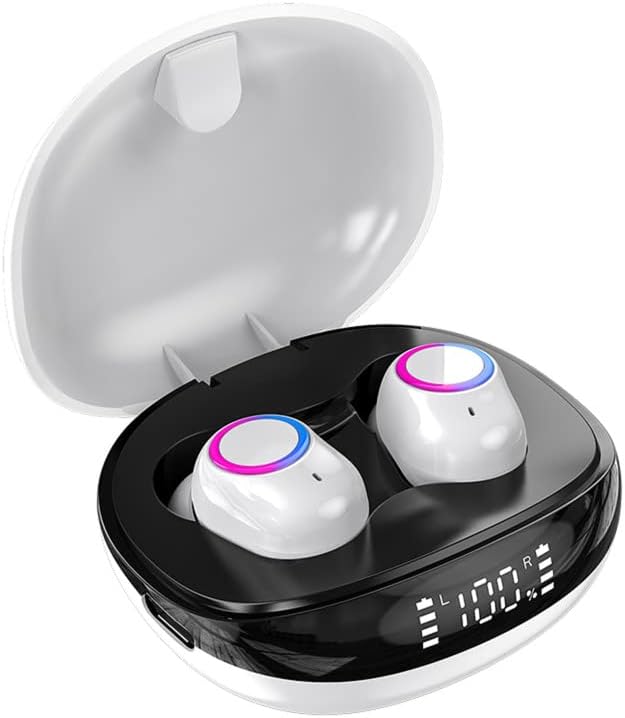 Xmenha True Wireless אוזניות אוזניות Bluetooth 30 שעות LED זמן משחק LED תצוגת אוזניות עם מארז טעינה IPX5 עמיד למים אוזניות