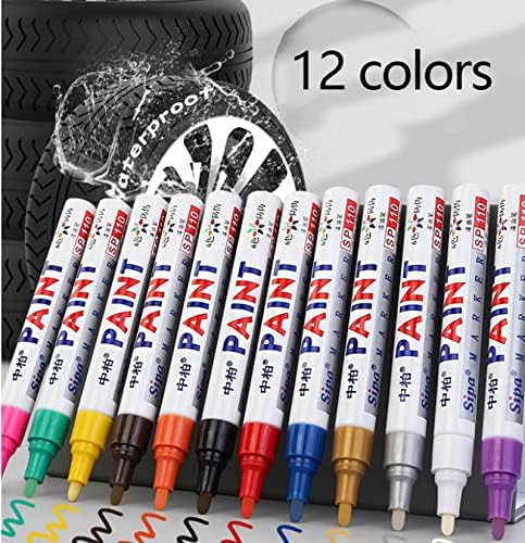 סמני צבע אקריליים סט מלא של 10 עטים של צבע אקרילי עט צבע מבוסס שמן, סמן יבש ועמיד למים למבוגרים