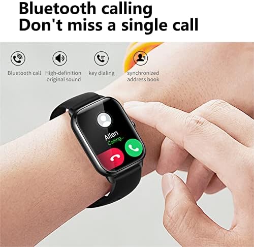 שעון חכם של Byikun שיכול לטקסט ולהתקשר, 1.9 שעון כושר לגברים נשים, שעון חכם עבור תואם אנדרואיד של iPhone, עוקבי פעילות