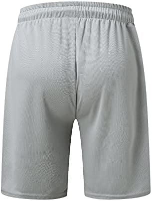 מכנסי ספורט של Beuu Mesh לגברים, טלאים נושמים בקיץ המריצים מכנסיים קצרים של המותניים המותניים המותניים. מכנסי כושר קצרים
